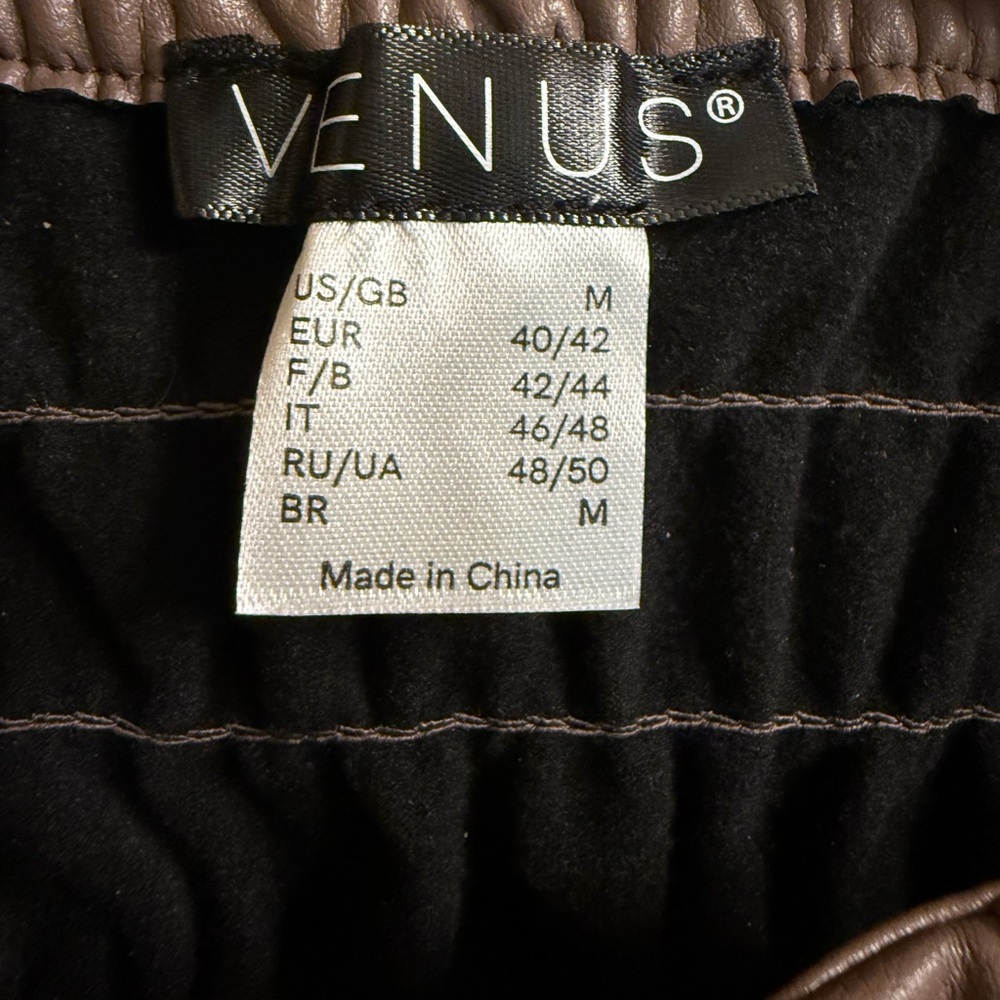 VENUS Brown Faux Leather Bustier - Picture 3 of 7